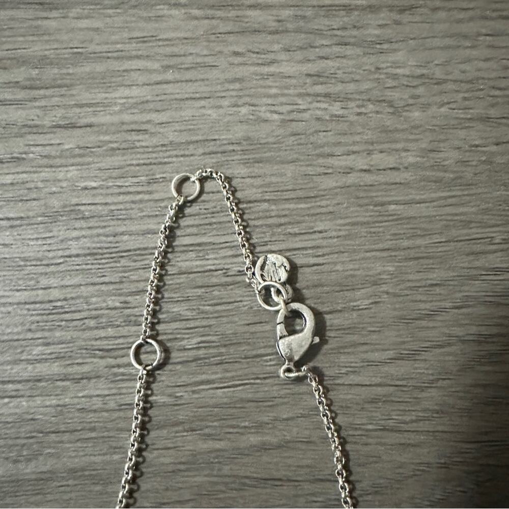 Silver Toned Chain &‎ Disc 17" Long Necklace Lobster Claw Clasp - Picture 4 of 5